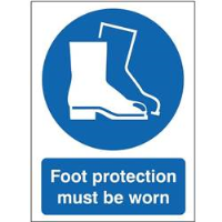 Foot Protection Must Be Worn Sign