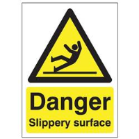 Danger Slippery Surface Sign