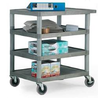 Standard Grey 4 Shelf Trolley