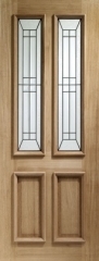 Malton Diamond Oak Triple-glazed External Door