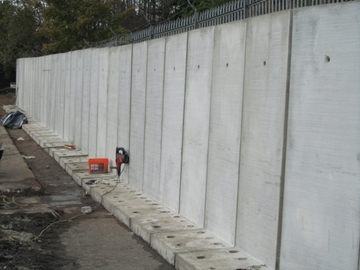 Concrete Bolt Down Retaining Wall