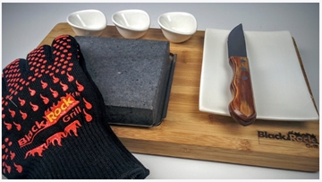 Bamboo Steak On The Stone Premium Gift Set By Black Rock Grill