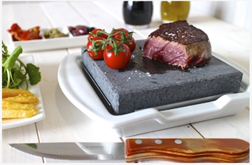 Black Rock Grill Steak Stone And Plate Set