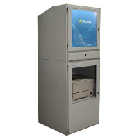 Dual Printer And Computer Cabinet For Factory And Industrial Environments