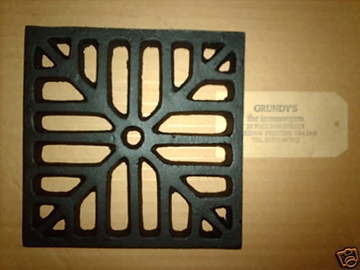 8" SQUARE Cast Iron Gully Grid Driveway Drain Cover