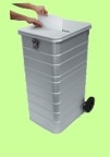 Galvanised Steel Bin For Waste Recycling Products 