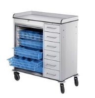A and E Care trolley with drawers and baskets