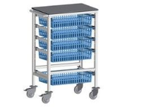 A and E Trolley with stainless steel work surface