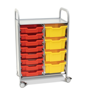 Callero Plus Double Trolley with Deep and Shallow Trays