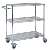 Hospital Sterile Services trolleys with mesh shelves