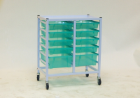 Laboratory Trolley with double compact columns 