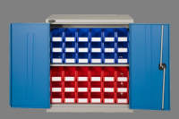 Metal Cupboard with Storage Bins