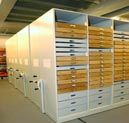 Mobile Roller shelving with drawers