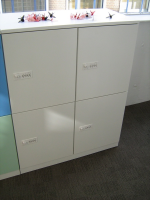 Office hot desking user storage units