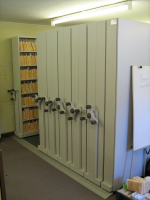 Office lateral file mobile shelving