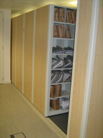 Office Mobile Shelving with desk matching panels
