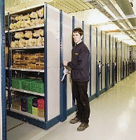 Retail Stock Room Roller Shelving