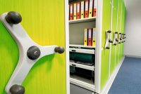Roller Racking with deco panels