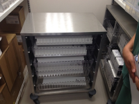 Single Theatre Trolley in Stainless Steel