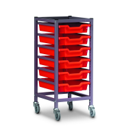 Single Trolley with Trays 850mm High