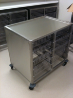 Stainless Steel Double Column Theatre Trolley