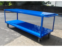 Steel Shelved Heavy Duty Warehouse Table Top Trolley