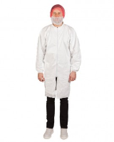 DuPont&trade; Tyvek&copy; Lab Coat with Pockets (Elastic Cuff)