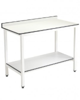 Trespa Table with Upstand and Undershelf