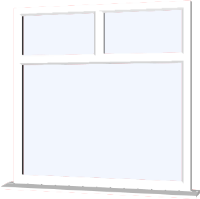 White UPVC Window: Style 77