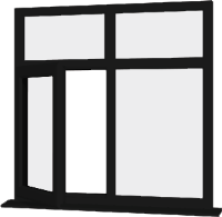 Black UPVC Window: Style 74