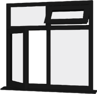 Black UPVC Window: Style 67