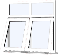 White UPVC Window: Style 84