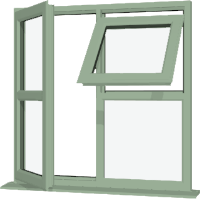 Chartwell Green UPVC Window: Style 124