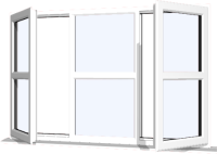 White UPVC Window: Style 164