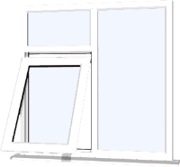 White UPVC Window: Style 41