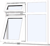White UPVC Window: Style 71