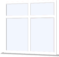 White UPVC Window: Style 37