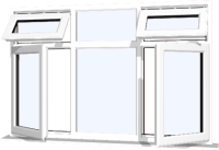 White UPVC Window: Style 31
