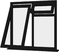 Black UPVC Window: Style 61