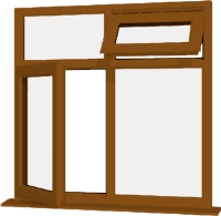 Oak UPVC Window: Style 67