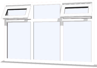 White UPVC Window: Style 82