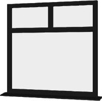 Black UPVC Window: Style 77