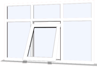 White UPVC Window: Style 83