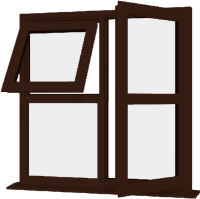 Rosewood UPVC Window: Style 123