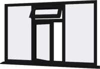 Black UPVC Window: Style 48