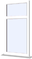 White UPVC Window: Style 2