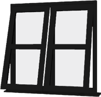 Black UPVC Window: Style 133