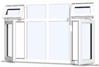 White UPVC Window: Style 40