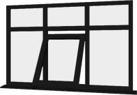 Black UPVC Window: Style 83