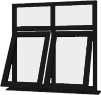 Black UPVC Window: Style 84